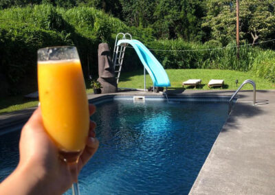 pool morning